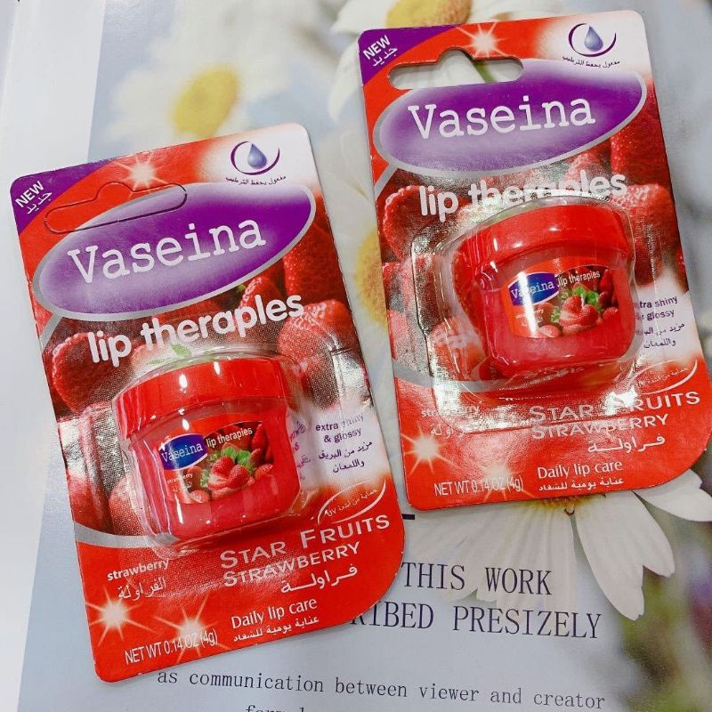 Vaseina Strawberry lip balm moisturizing lip care and winter skin care anti-chapped Lip Balm