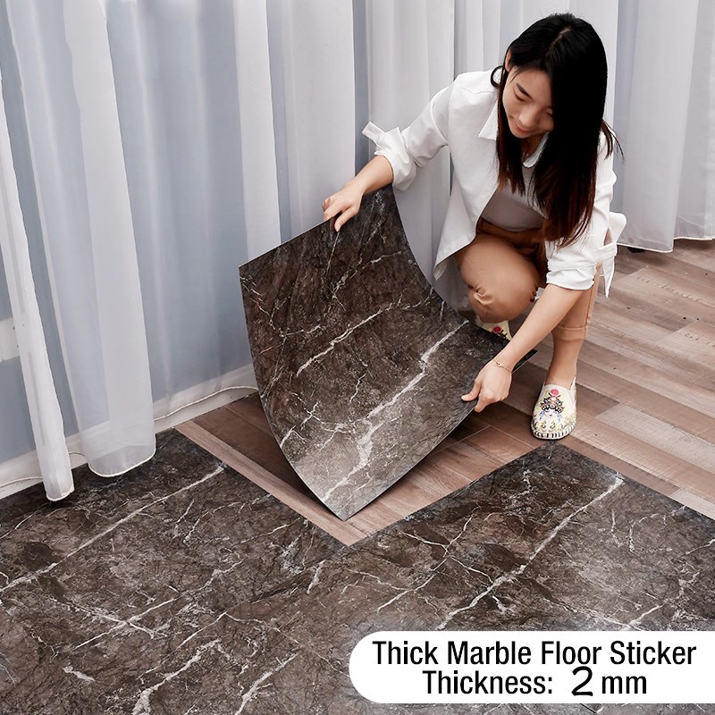 Vermeyen PVC Wall Sticker Matte Surface Non Slip Floor Tiles for Bathroom Kitchen Waterproof Self Adhesive Wall Decor Stickers