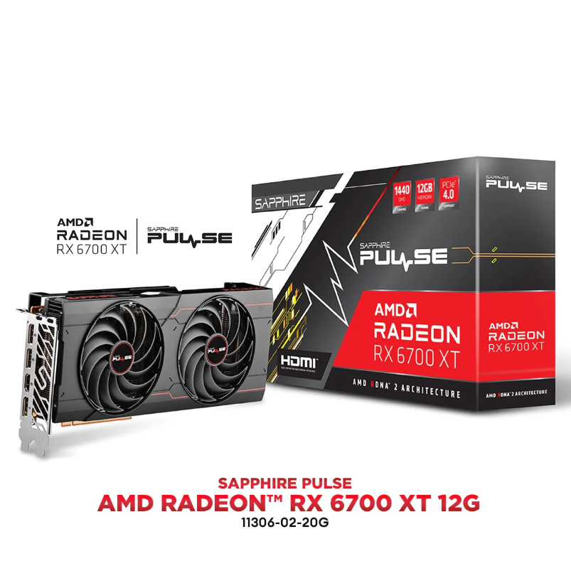 VICTUS SOLUTIONS VENTURES - Sapphire PULSE AMD Radeon™ RX 6700 XT 12GB GDDR6 Graphics Card | 11306-02-20G