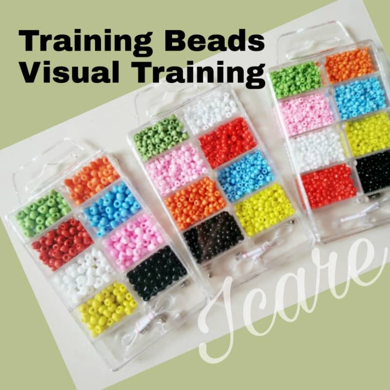 Vision Training Wearing Beads Amblyopia Low Vision Shortsightedness Squint Exercise Colorful Bead Aids Tool 儿童弱视斜视串珠训练