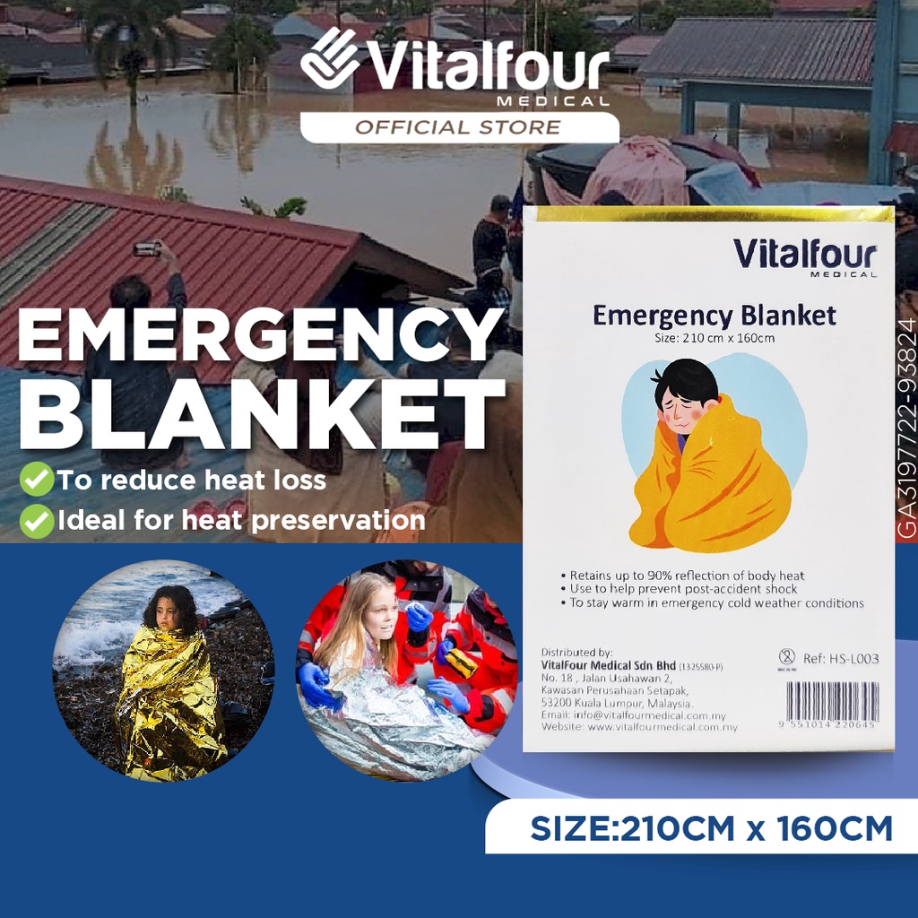 VitalFour Emergency Blanket For Flood and Disaster