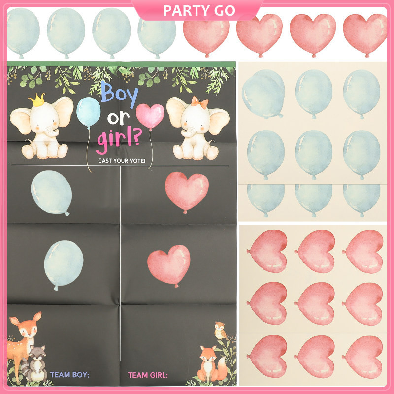 Vote Stickers Decor Baby Gender Party Favor Reveal Board Prediction Kit Games for Guests uiran