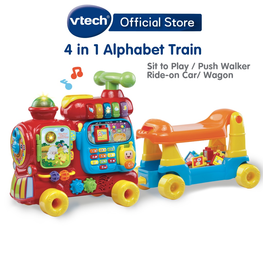 VTech New 4 in 1 Ultimate Alphabet Train Ride-on car Toys Learning Walker kids toy gift 1 2 3 years Boys Girls Riding