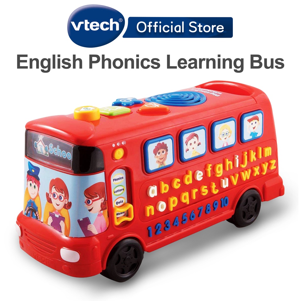 Vtech Official Store Playtime Bus English Phonics Electronic Learning Toys Preschool Educational Early Learning