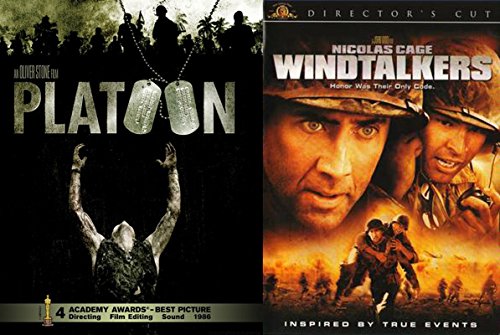 War Classics Bundle - Platoon & Windtalkers 2-DVD Set Double Feature Military movies