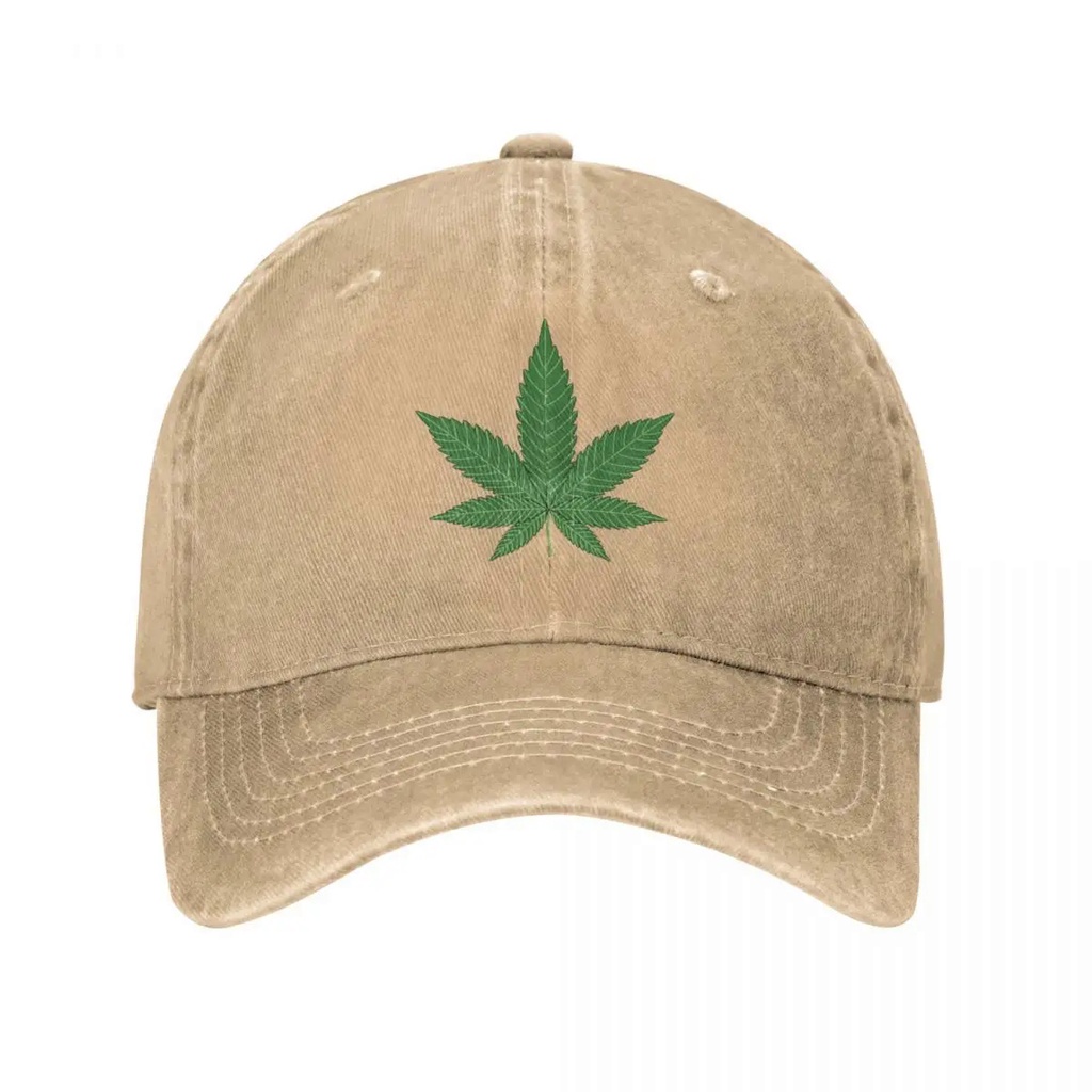 Weed Cannabis Smoke Leaf Baseball Cap Casual Distressed Cotton Trending Snapback Cap for Men Women Outdoor Summer Caps Hat