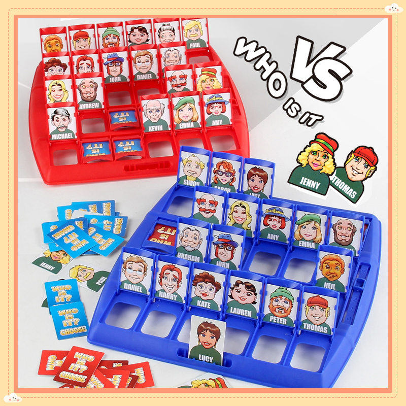 【WHO IS IT】Board Game Funny Family Guessing Classic Table Game Children Toy Gift Who I Am Interactive Party Card Game