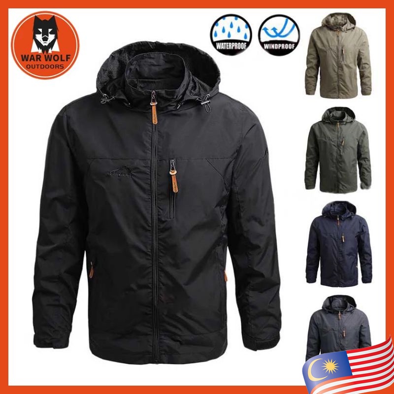 Windbreaker men hiking jacket outdoor windbreaker jacket jacket hoodie jacket waterproof men Mountaineering Jacket Military Plus Size M-3XL