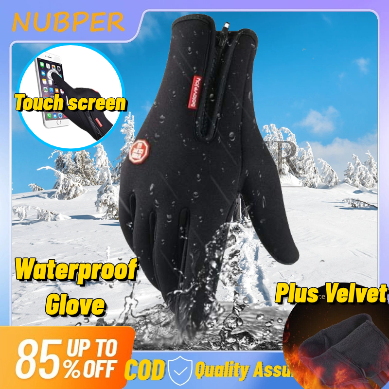 Winter Gloves For Men Women Waterproof Gloves Touchscreen Gloves Riding Warm Outdoor Full Finger Bicycle