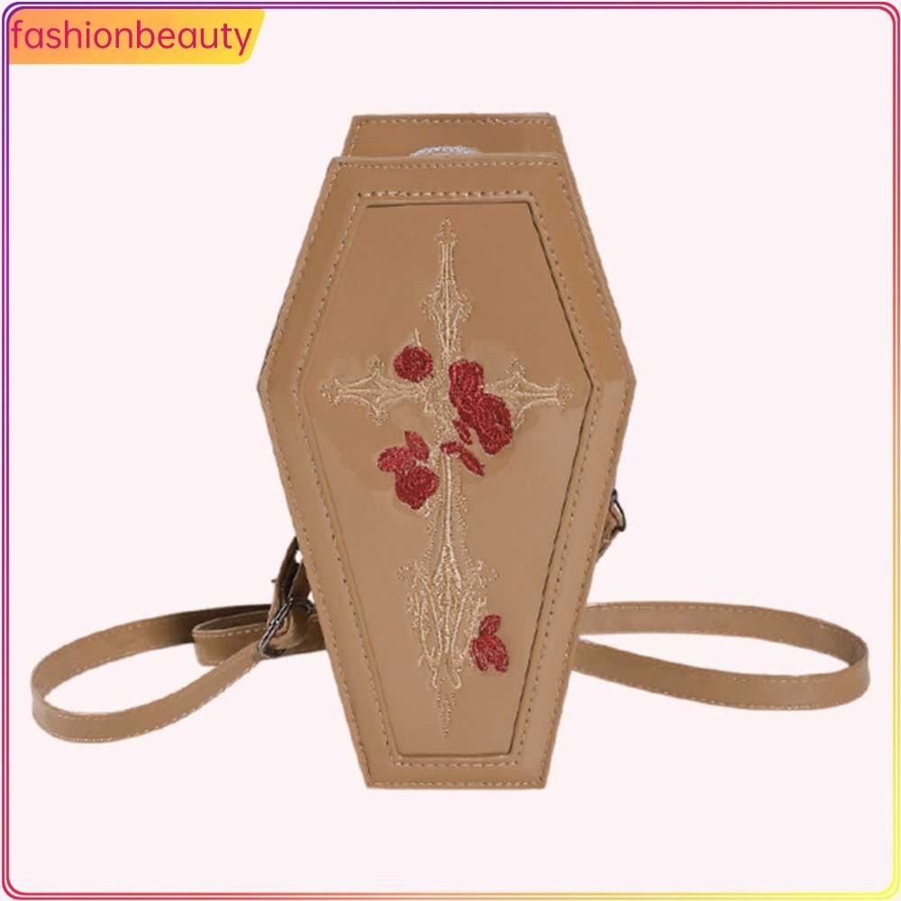 Women Coffin Satchel Purse Novelty Rose Crossbody Pouch Versatile Halloween Gift [fashionbeauty.my]