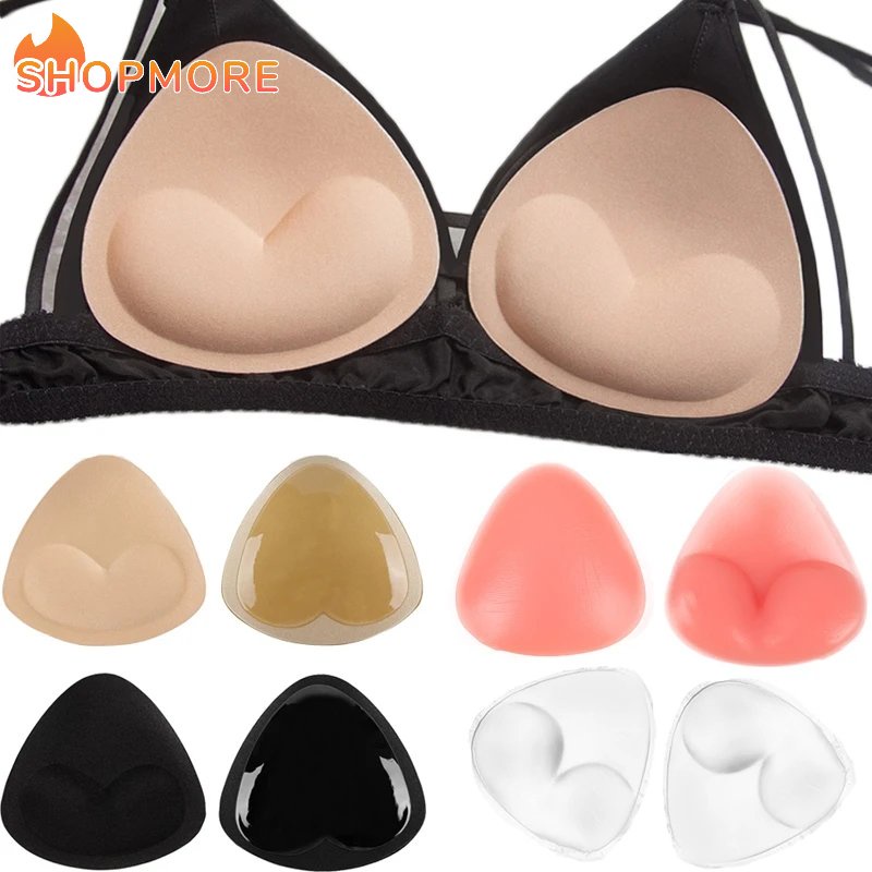 Women Universal Water-drop Cup Shaped Invisible Replacement Breathable Bra Sponge Pad Inserts/ Soft Non-deformable Push Up Imitation Latex Chest Swimsuit Yoga Pads