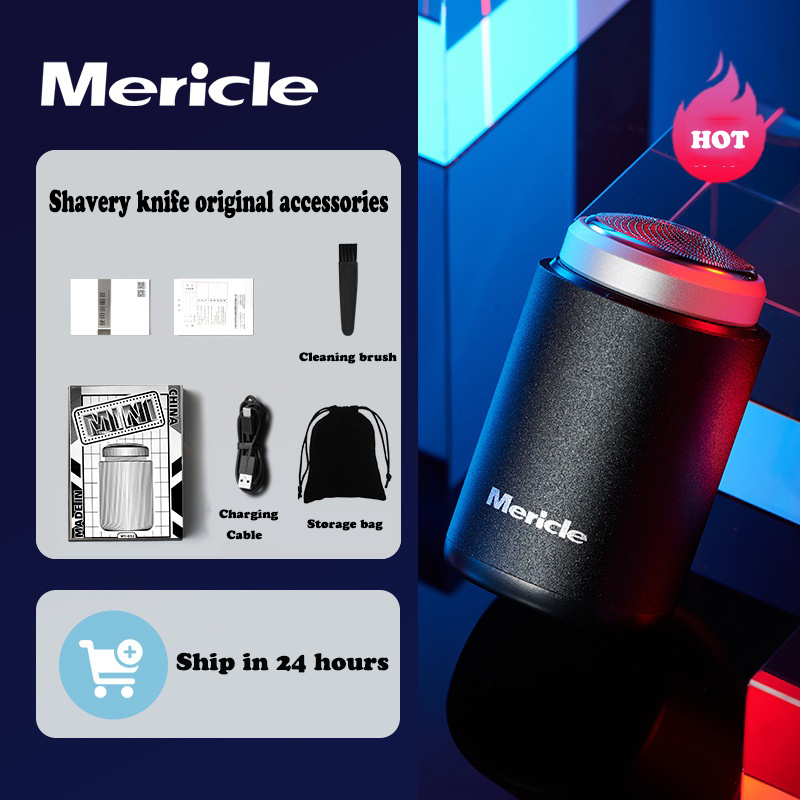 Xiaomi Mericle Electric Shaver Man 3D Trimmer Shaver Pocket Size Type-C Rechargeable Shaver Machine for Travel Business Trip Waterproof Portable Mini electric shaver beard razor charged 2 hours used 3 months Mesin Cukur Janggut 剃須刀電動 剃鬚刀 迷你 便携 電動刮鬍刀 小米剃须刀