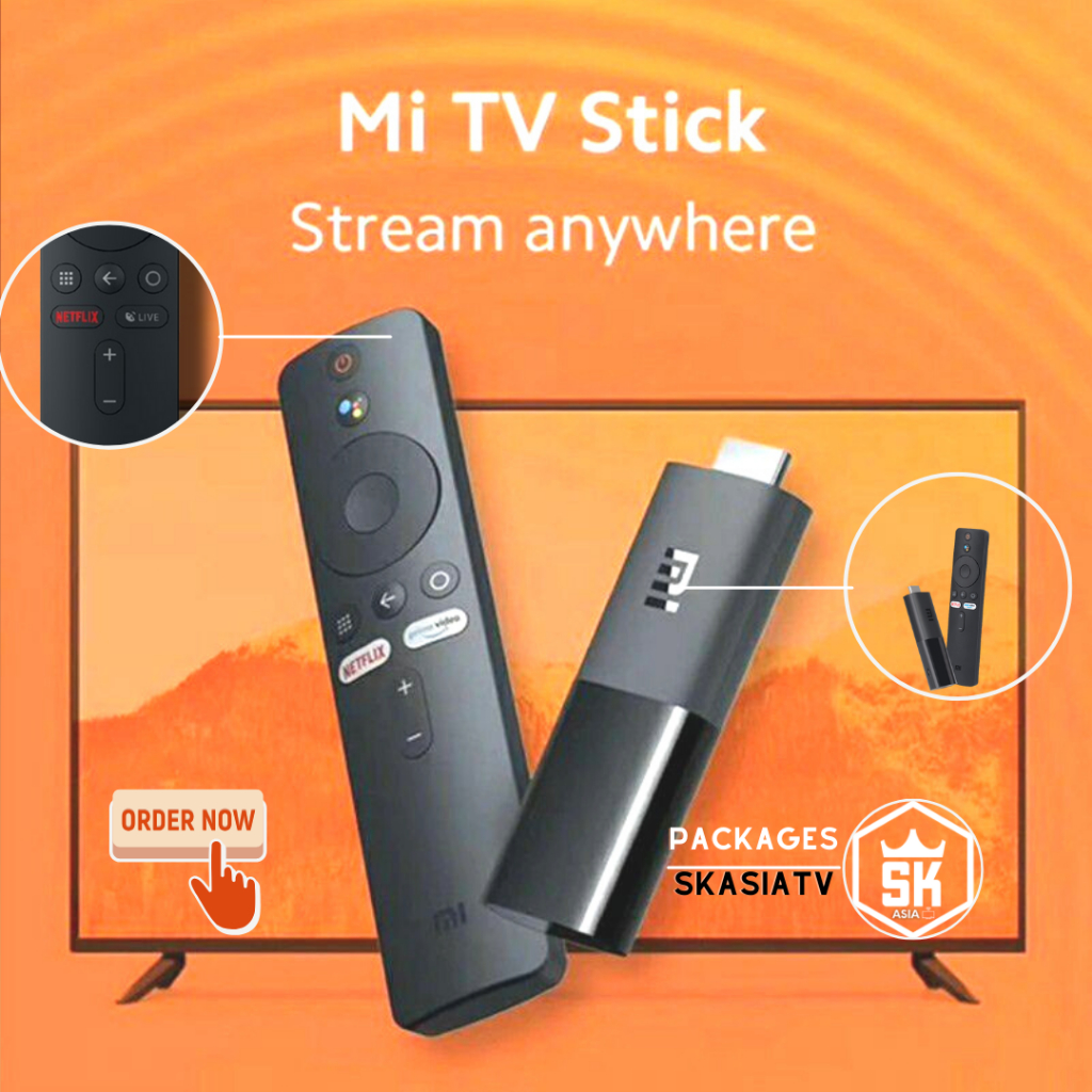 Xiaomi Mi TV Stick 1080P | 4K Android 11 TV ROM Media Streaming AndroidTV Mi Box Player Global Version + Subscription