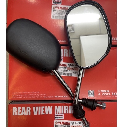 PROMO OFFER YAMAHA SIDE MIRROR CHROME BLACK Y15 LC135 NVX155 SRL115 SRL110 Y100/FZ150 /EGO-S (1 SET)100% ORI THAILAND by