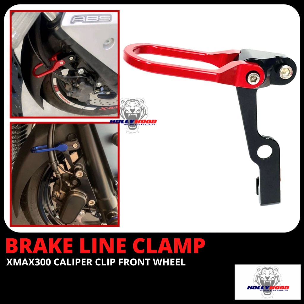 YAMAHA XMAX XMAX250 HOLDER BRAKE CABLE CLAMP WIRE CALIPER CLIP FRONT CNC ALLOY SCOOTER UPGRADE KIT