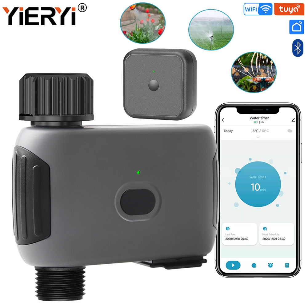 Yieryi WiFi Sprinkler Timer, Automatic Watering Irrigation Timer, Smart Water Timer APP Control for Garden,Lawns,Farming