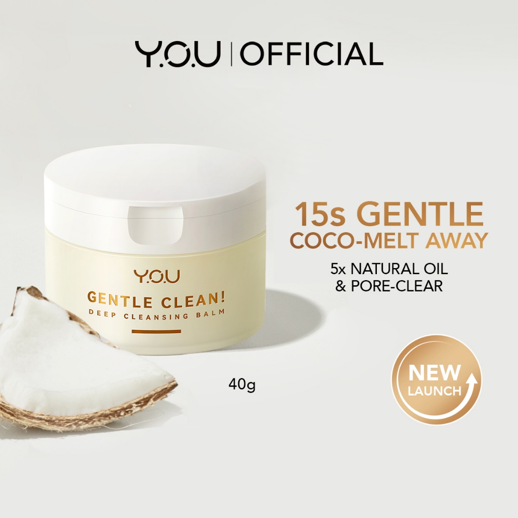 YOU Gentle Clean! Deep Cleansing Balm-Cocomelt Makeup Remover Double Cleanse Sensitive Skin Friendly (40g/10g)