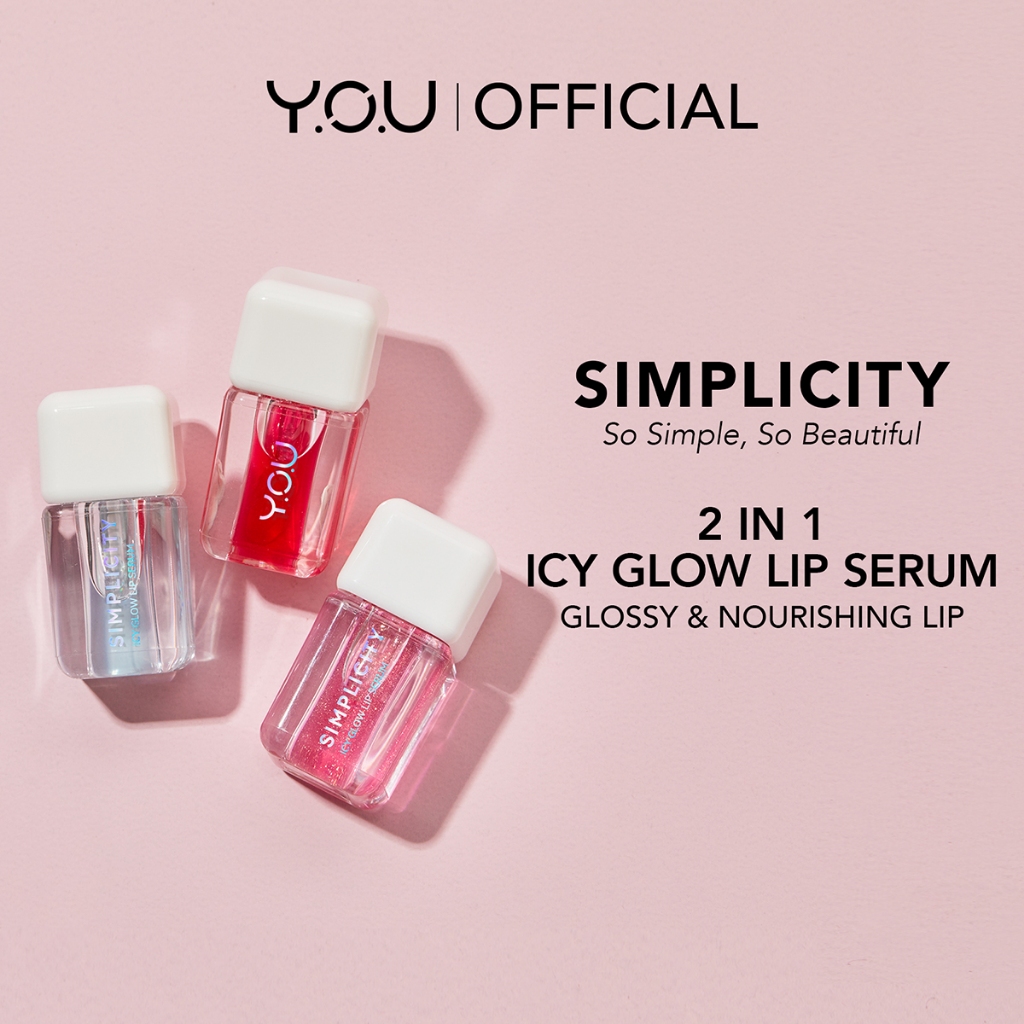 YOU Simplicity Icy Glow Lip Serum Glossy Glowing Lip Balm Vitamin E Hydrating and Nourishing Lip Care (3g)