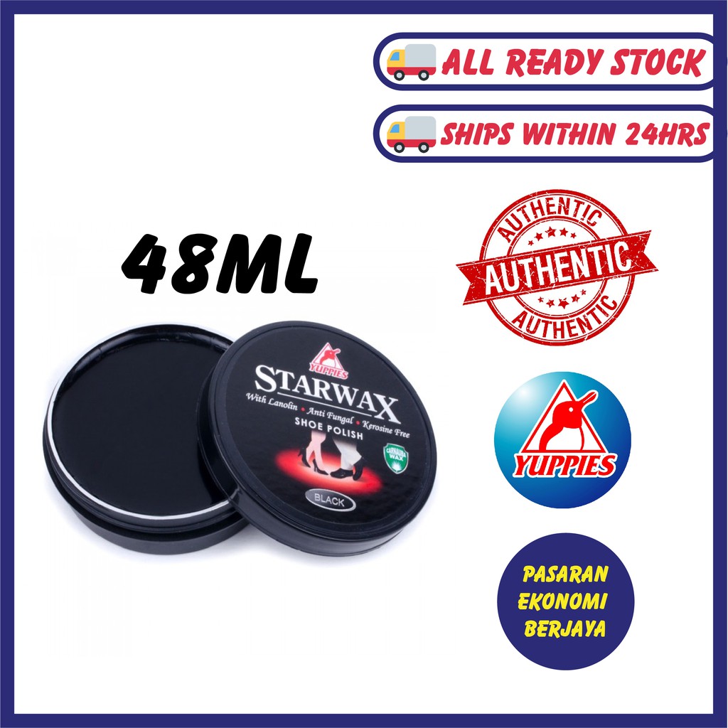 YUPPIES STARWAX BLACK ORIGINAL SHOE POLISH/ PENGGILAP KASUT HITAM/ SHOE ACCESSORIES SHOE CARE PRODUCTS