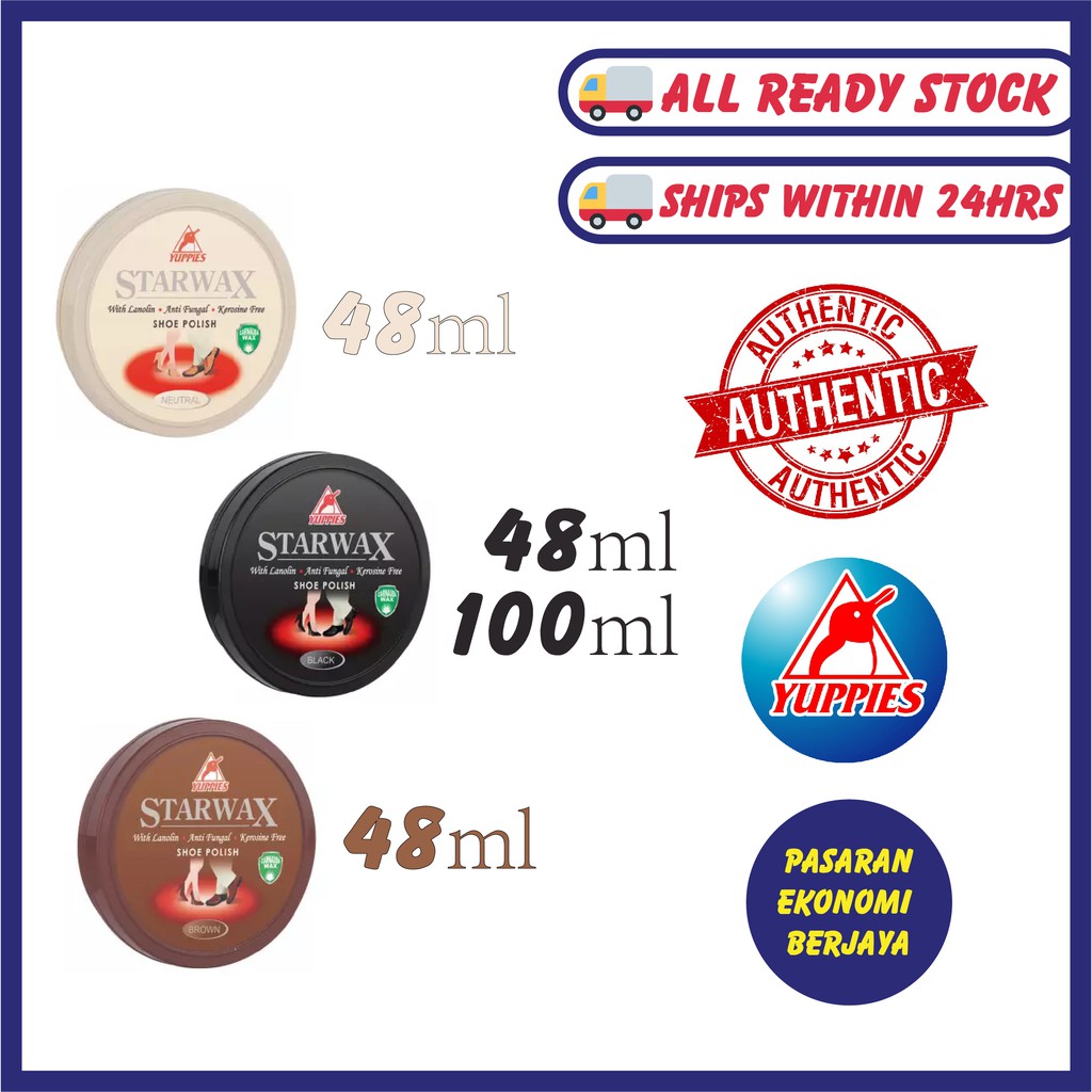 YUPPIES STARWAX ORIGINAL SHOE POLISH/ PENGGILAP KASUT/ SHOE ACCESSORIES SHOE CARE PRODUCTS