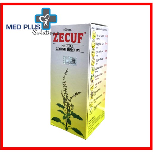 ZECUF Herbal Cough Remedy 100ml Syrup (EXP: 3/2028)