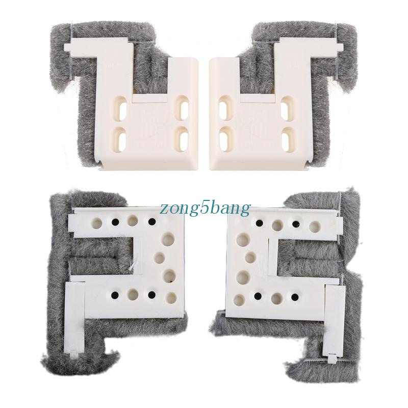 Zone 4pcs Sliding Window Buffer Block Up and Down Track Sealing Wind-proof Brush Strip Door Sound Insulation Pad