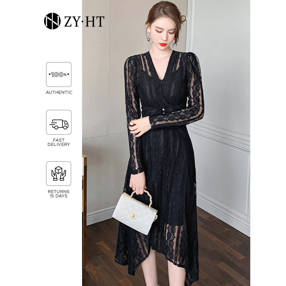 ZY·HT Eravogue Clothing Long Dress French Dress Plump Dress Tight Dress Fashion Dress Elegant Evening Dress V-neck Dress Sexy Dress High Waist Dress Slim Dress Fairy Dress 4800